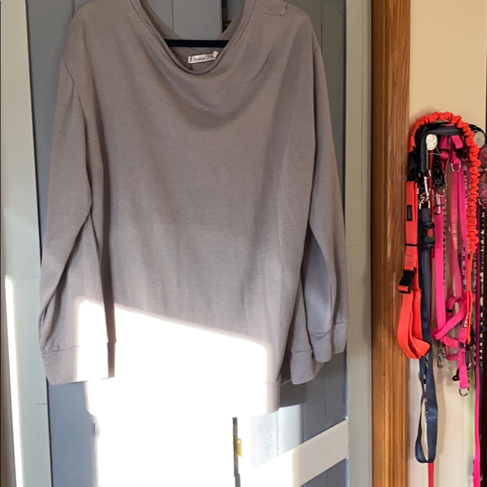 Z Avenue USA. Grey zip back sweat shirt.